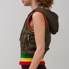 Dior Vintage Rasta Puffer Jacket by Galliano RARE 2004 (Size 40)