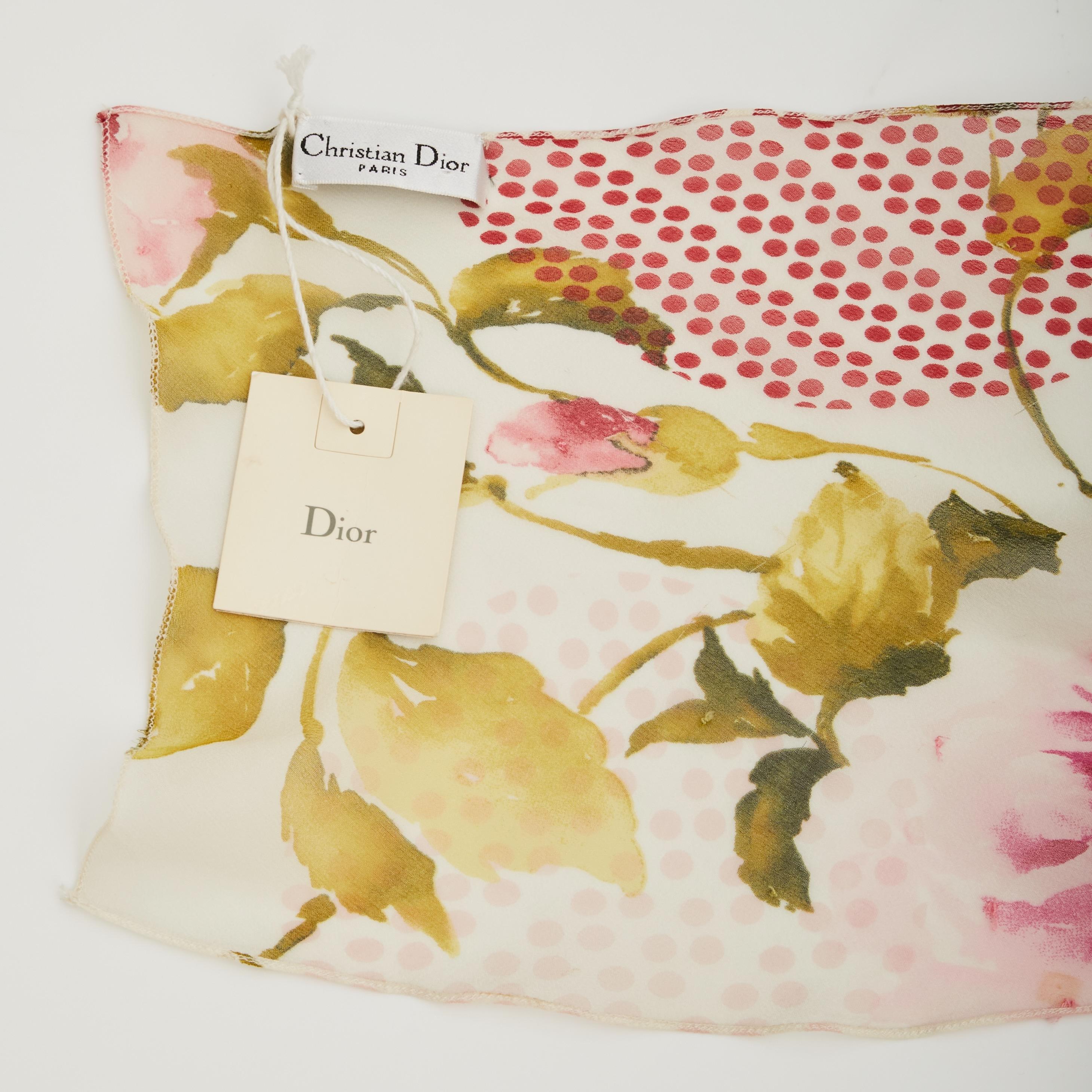 Dior - Écharpe vintage en paillettes ornée de sequins à motifs floraux Pour femmes en vente
