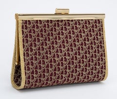 Dior Vintage Kleine Rot-Gold-Tasche