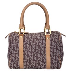 Dior Vintage Trotter Monogram Beige Boston Bowling Bag 25 (2002)