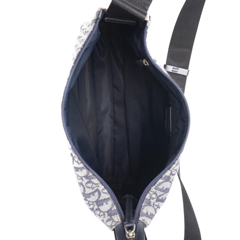 Dior Vintage Trotter Shoulder Bag Navy at 1stDibs