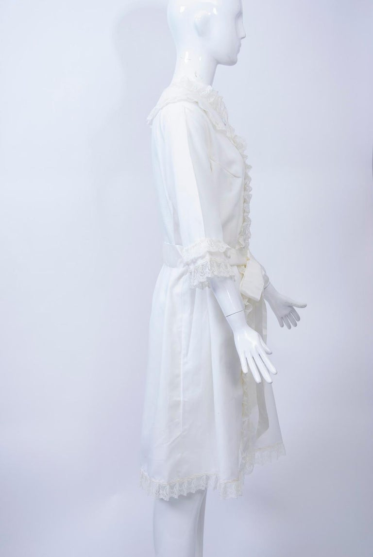Gray Dior Vintage White Robe For Sale