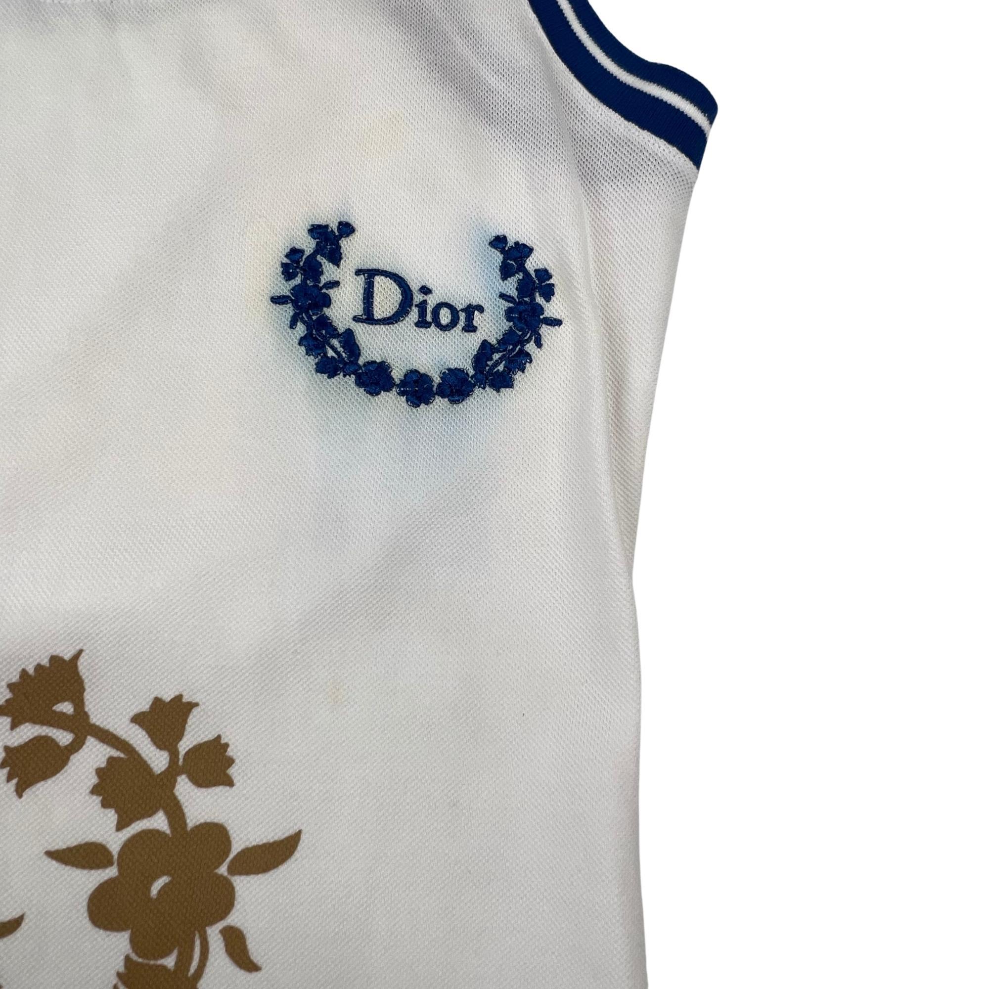 Women's or Men's Dior Vintage White Tennis Golf Tank Top (Us8) For Sale