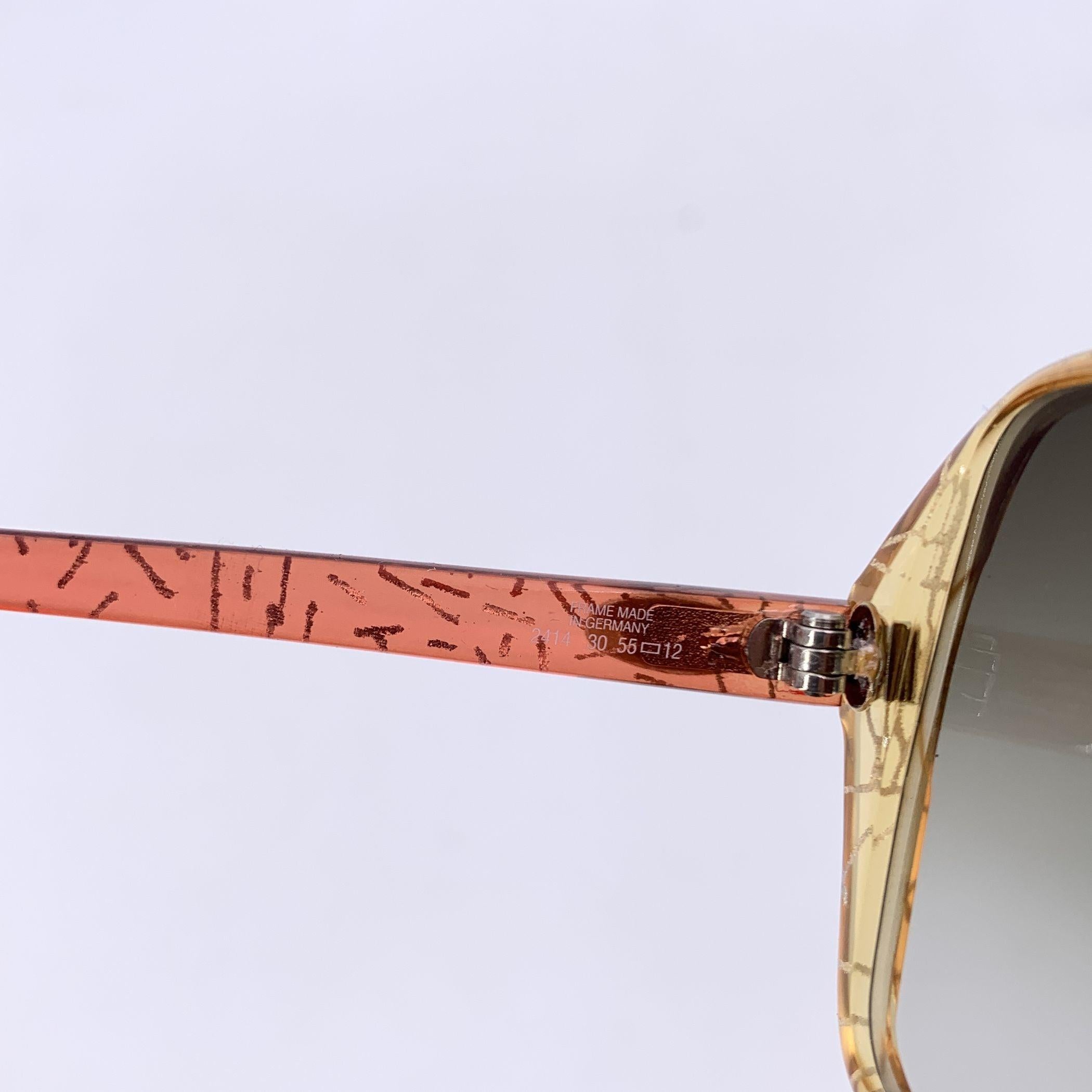 Dior Vintage Yellow Sunglasses CD 2414 55/12 130mm For Sale 1