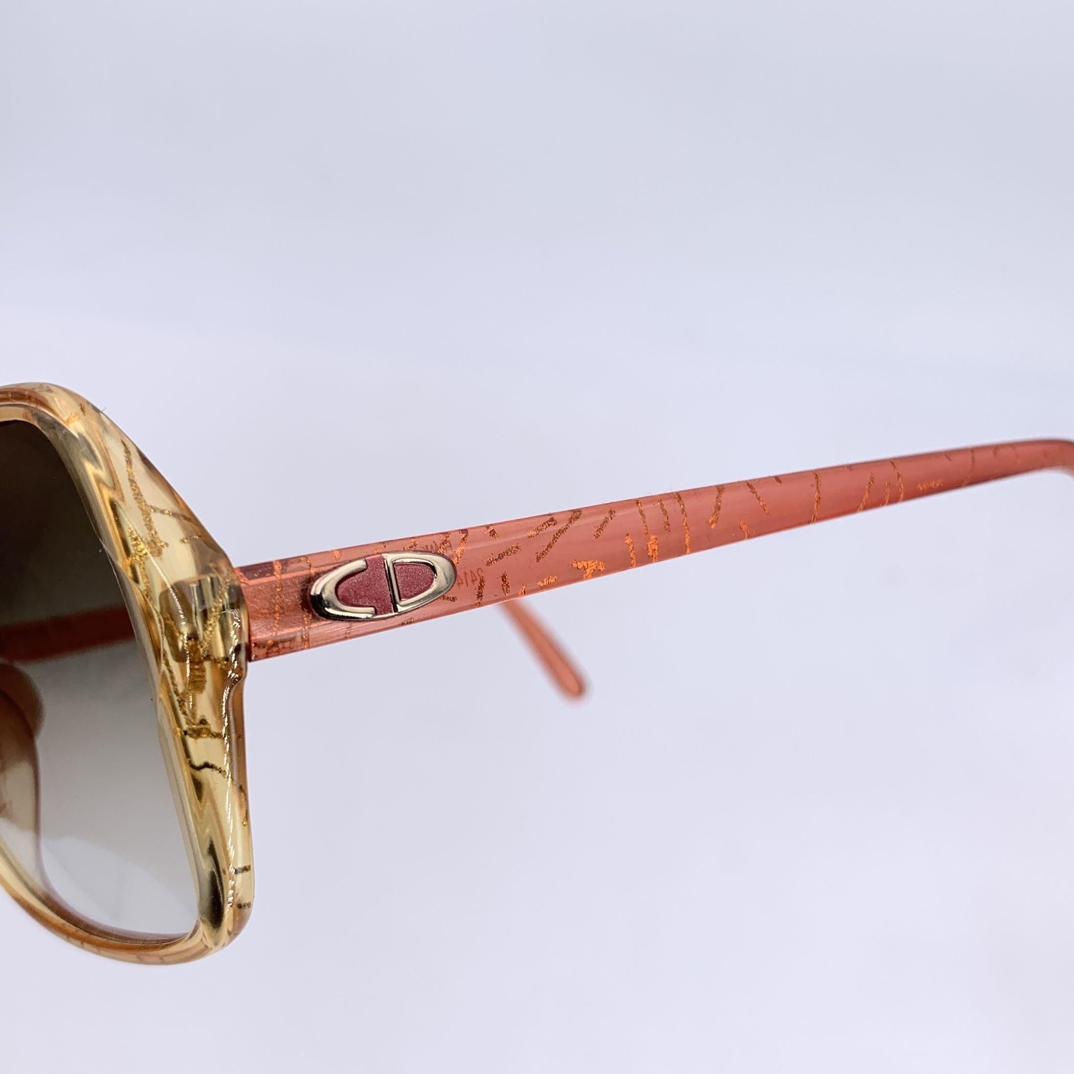 Dior Vintage Yellow Sunglasses CD 2414 55/12 130mm For Sale 2