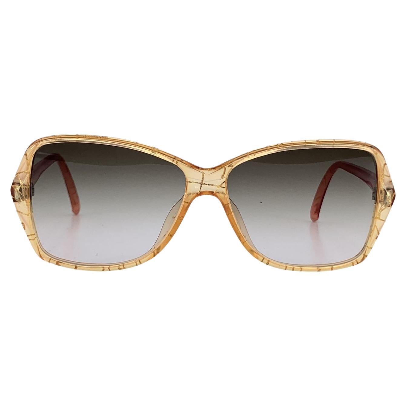 Dior Vintage Yellow Sunglasses CD 2414 55/12 130mm For Sale