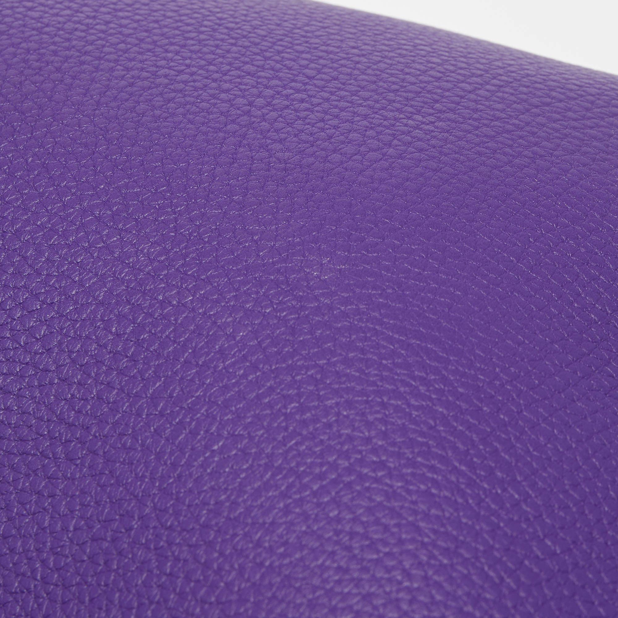 Dior Violet Leather Large Diorissimo Shopper Tote 8