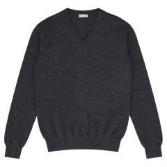 Dior Schurwollpullover mit V-Ausschnitt