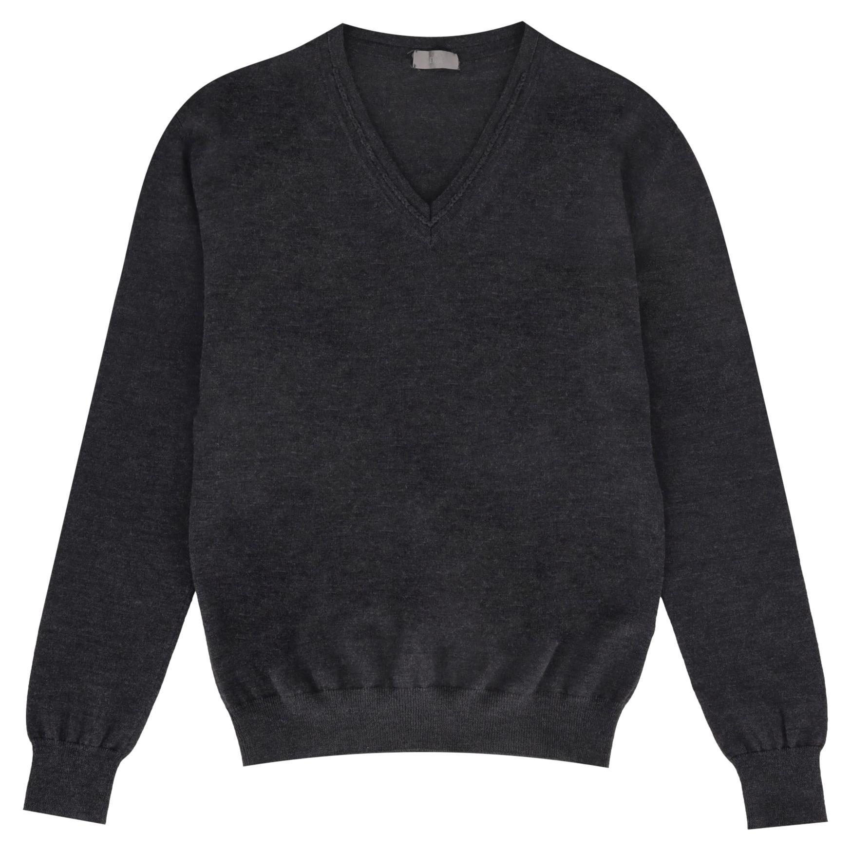Dior Schurwollpullover mit V-Ausschnitt