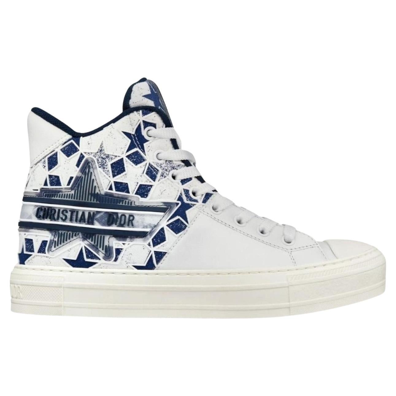 Dior Walk'n'dior Star High Top Sneakers IT38.5 en vente