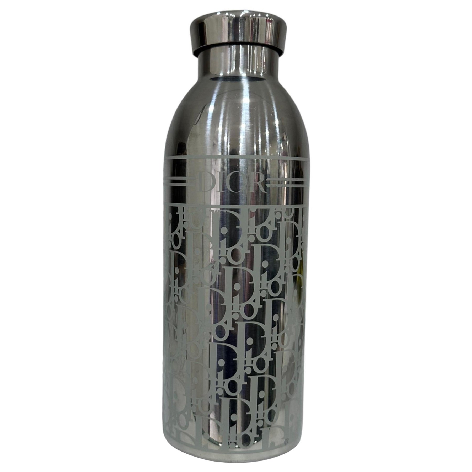 Dior Water Bottle Oblique Silver