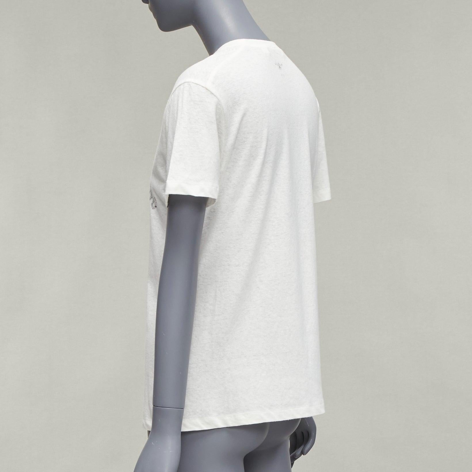 DIOR WE Rise By Lifting Others reversed print cotton linen white tshirt XS 1