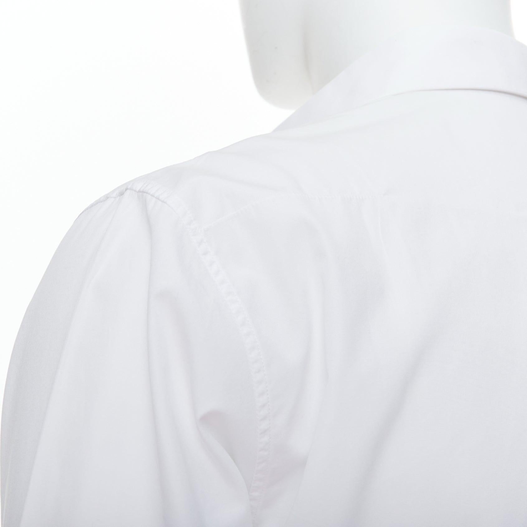 DIOR white 100% cotton shoulder darts plain dress shirt EU39 M For Sale 2