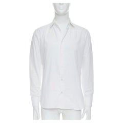 DIOR white 100% cotton shoulder darts plain dress shirt EU39 M
