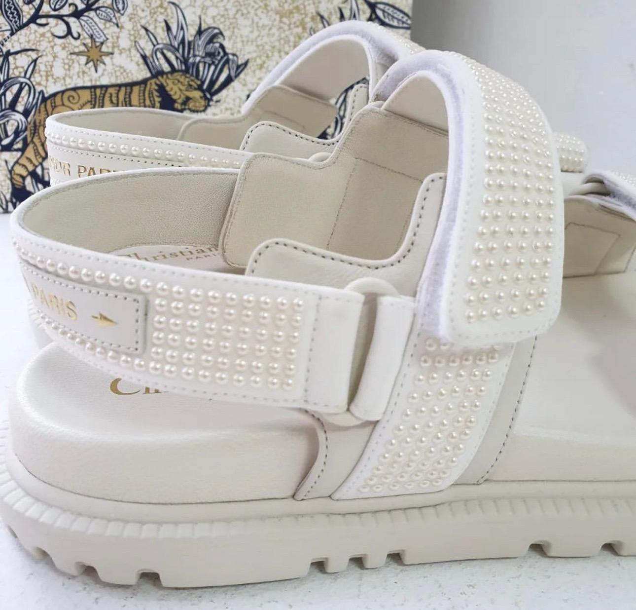 dior white sandals