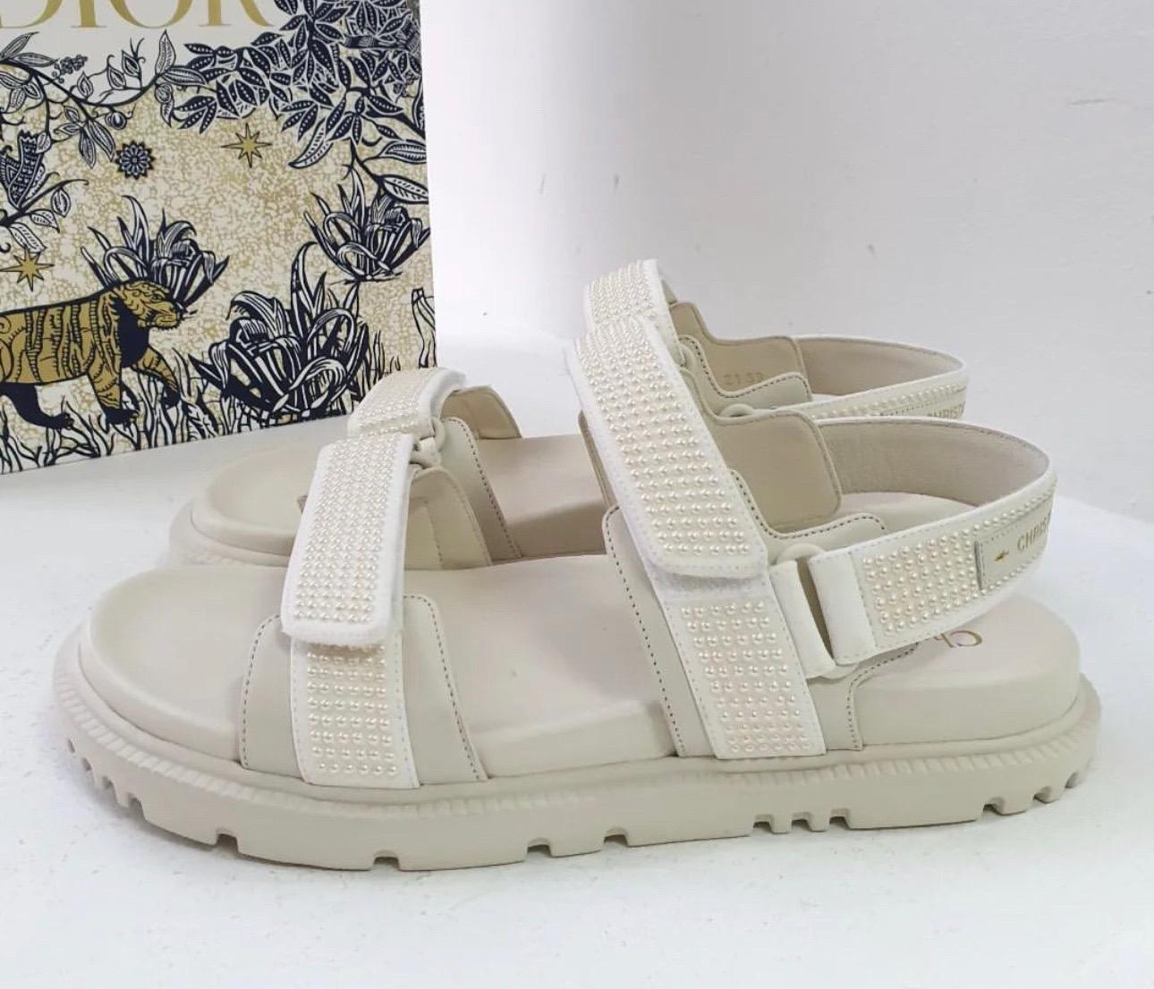 Dior White Act Leather Sandal In Good Condition In Krakow, PL