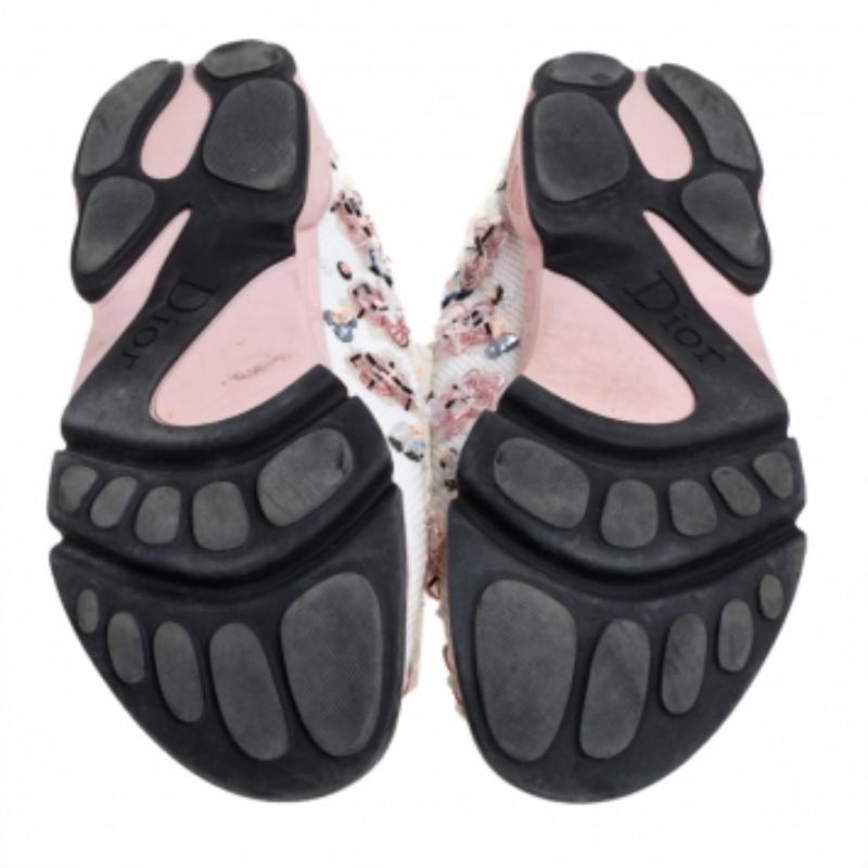 Dior White/Black Mesh Fusion Sneakers Size 36.5 For Sale 1
