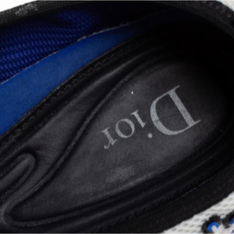 Dior White/Black Mesh Fusion Sneakers Size 36.5 For Sale 2