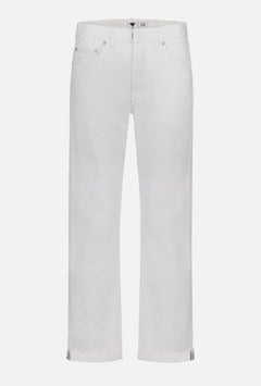 Dior White Boyfriend Jeans With J'Adiore Tape