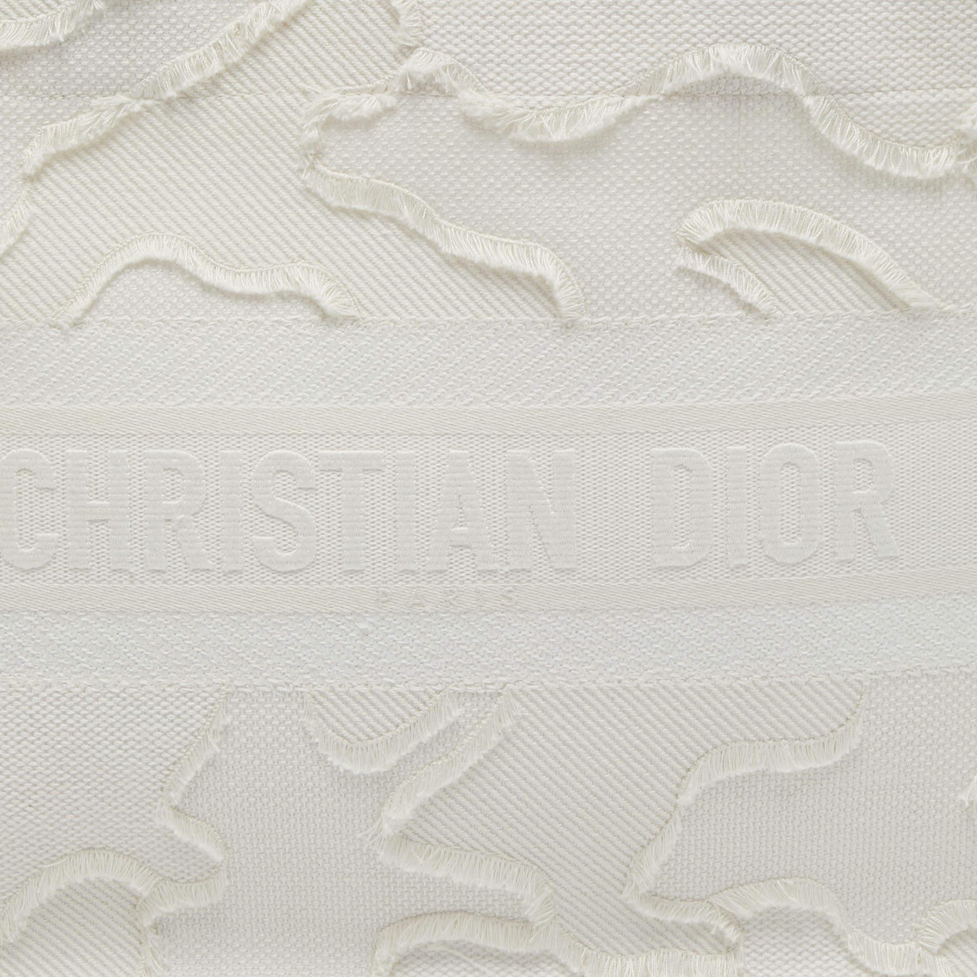 Dior White Camouflage Canvas Medium Book Tote 5
