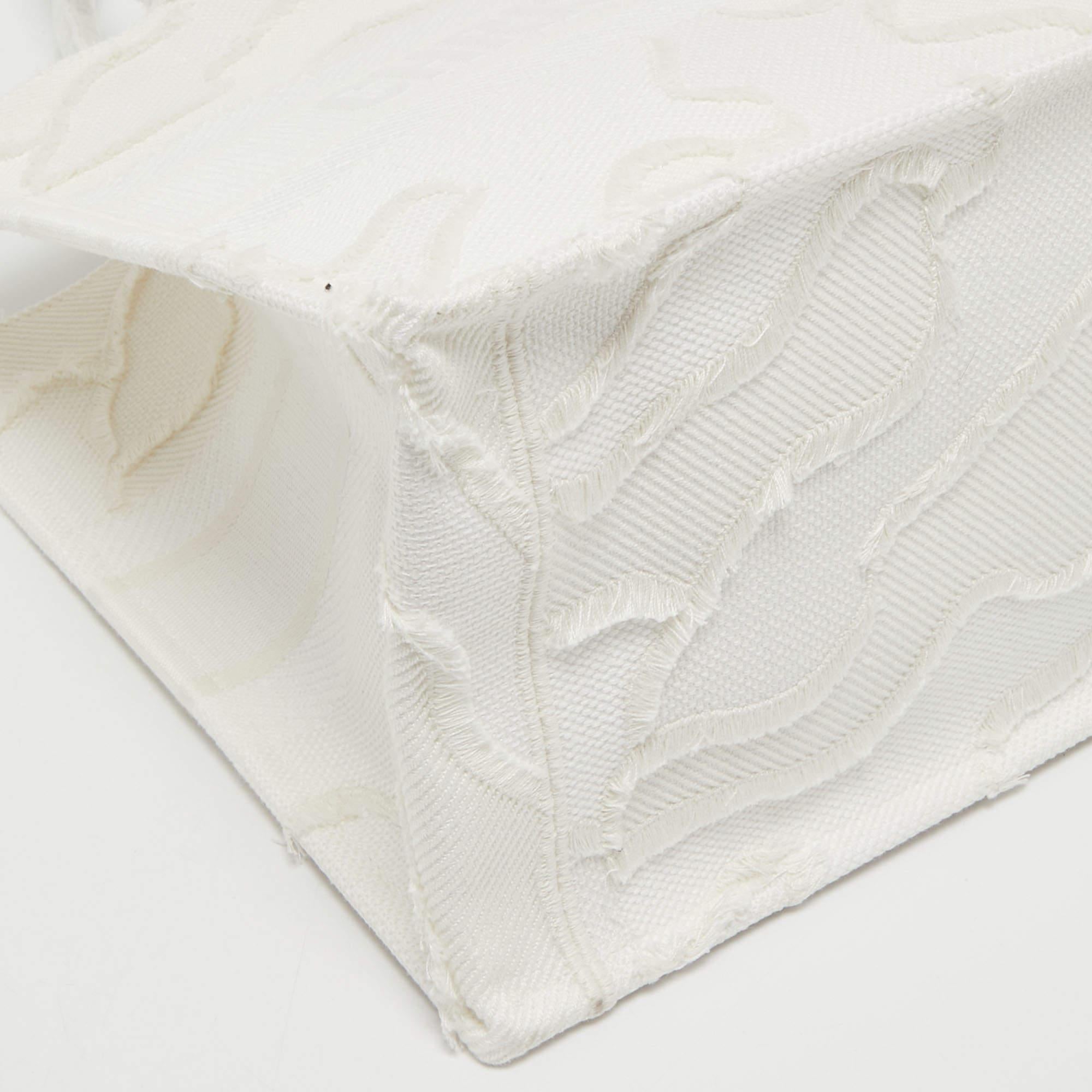 Dior White Camouflage Canvas Medium Book Tote 3