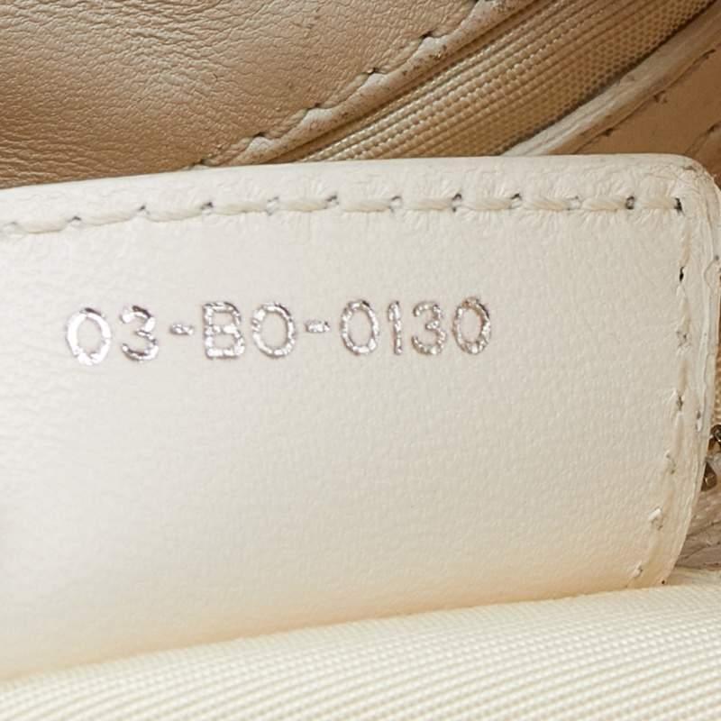 Dior White Cannage Leather Chri Chri Tote In Good Condition In Dubai, Al Qouz 2