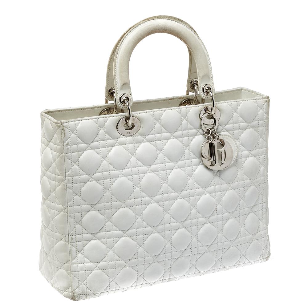 white dior tote