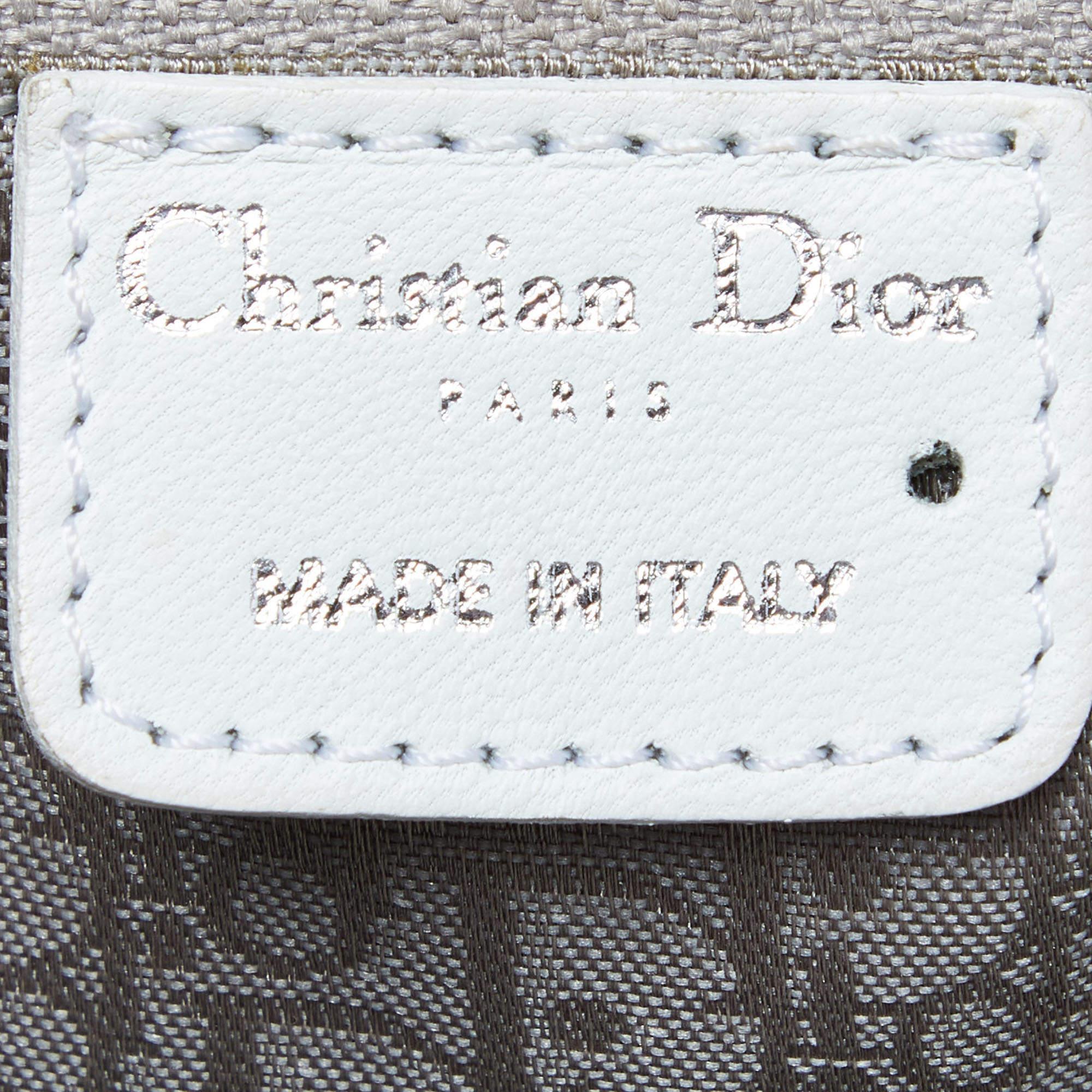 Dior Weißer Cannage Vingate Charm Hobo aus Leder in Cannage im Angebot 2