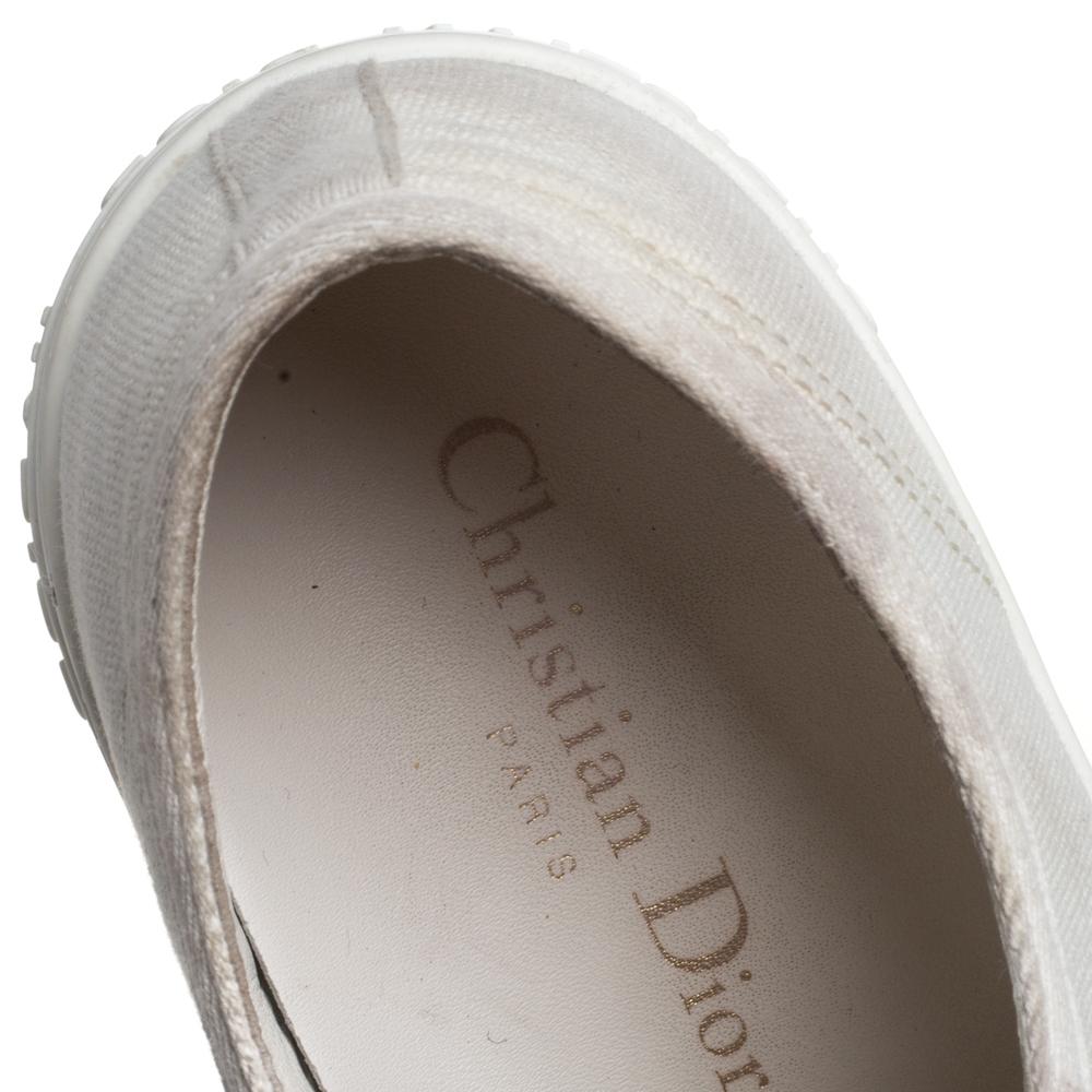 Dior White Canvas Walk'n'Dior Low Top Sneakers Size 38 1