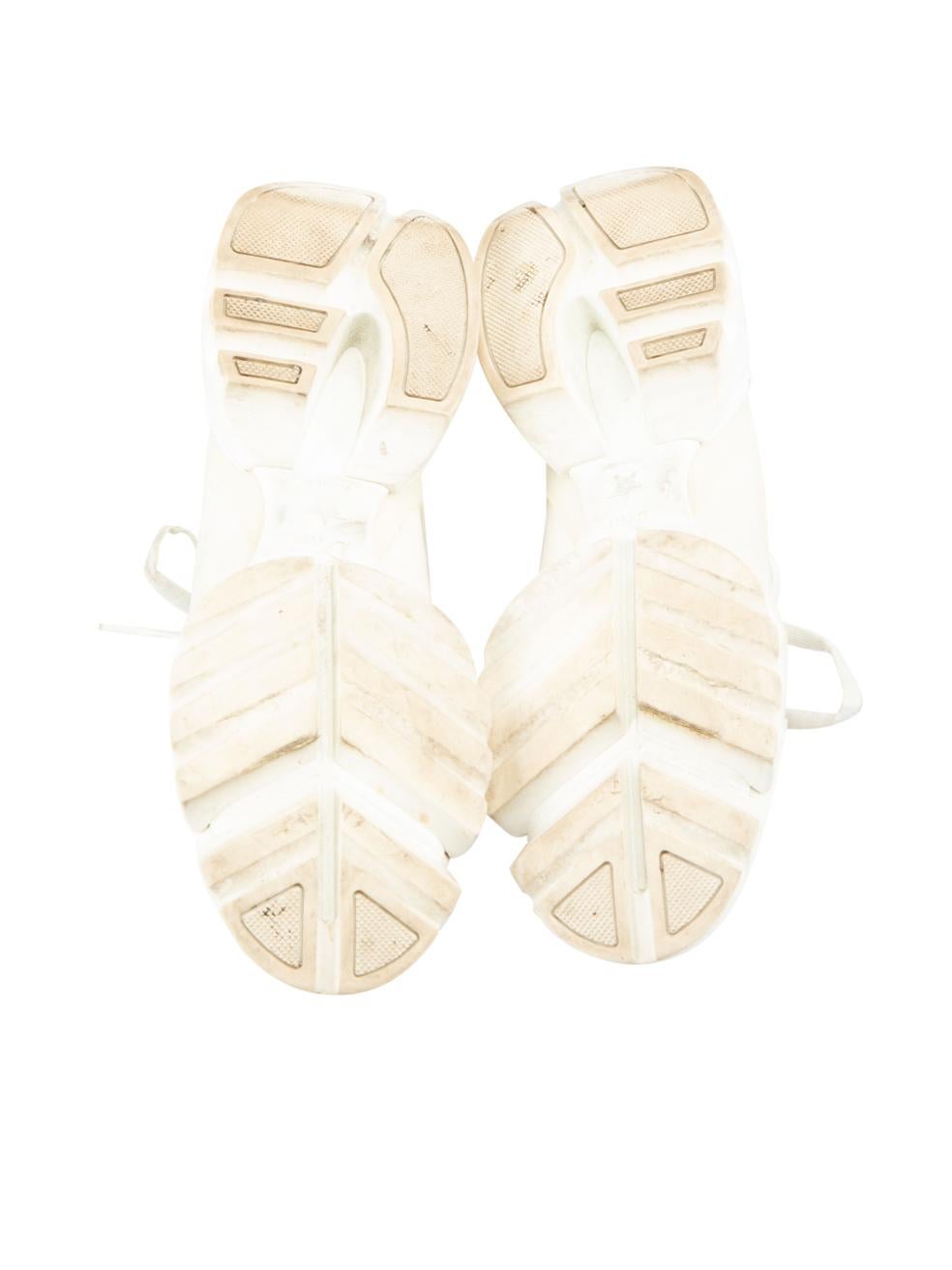 Women's Dior White Chunky Sole D Connect Trainers Size IT 37
