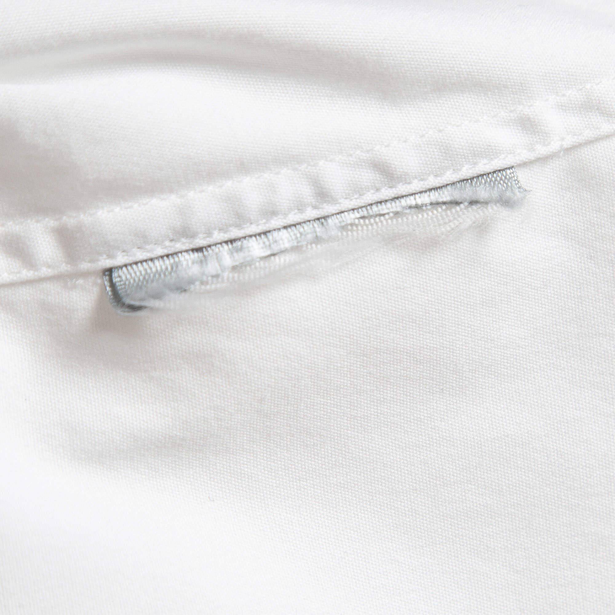 Men's Dior White Cotton Logo Embroidered Button-Up Shirt XL