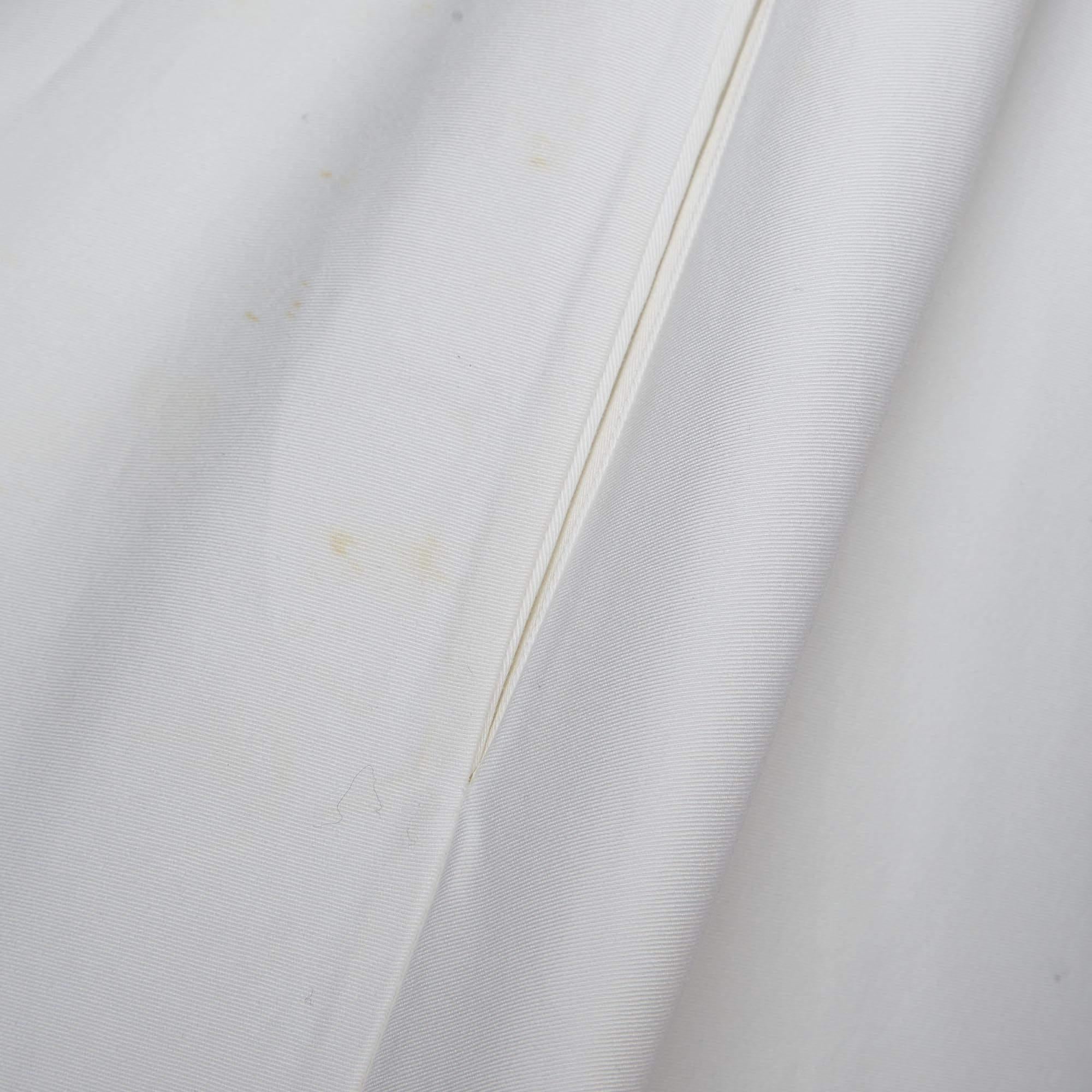 Dior White Cotton Sleeveless Drop Waist Shirt Dress M For Sale 2