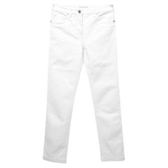 Dior White Denim Straight Fit Jeans S