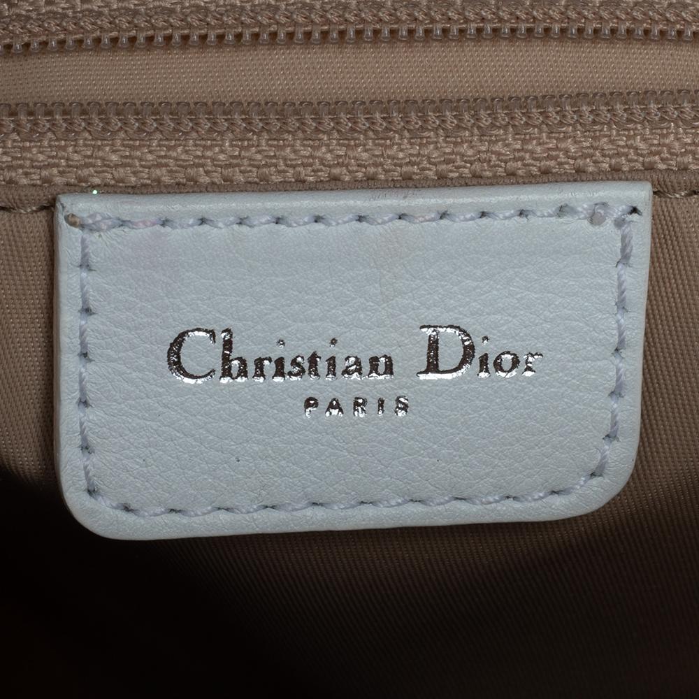 Dior White Diorissimo Canvas Shopping Tote 2