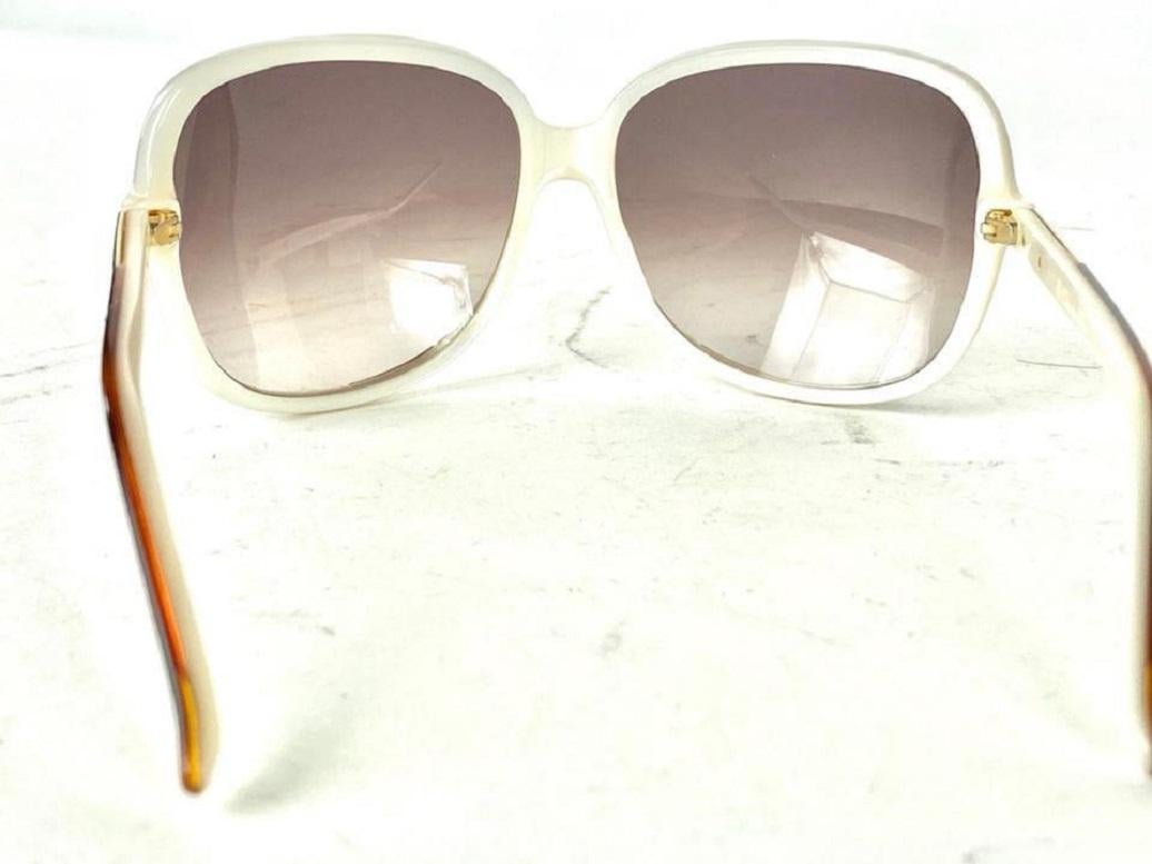 Dior White Diorita1 Cannage Rim Brown 19dior65 Sunglasses For Sale 4