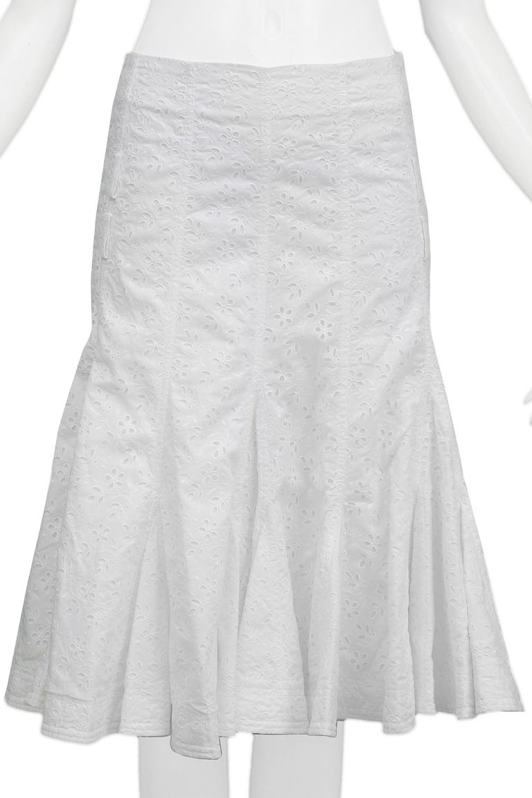 DIOR 25S WHITE FLARED SKIRT 514