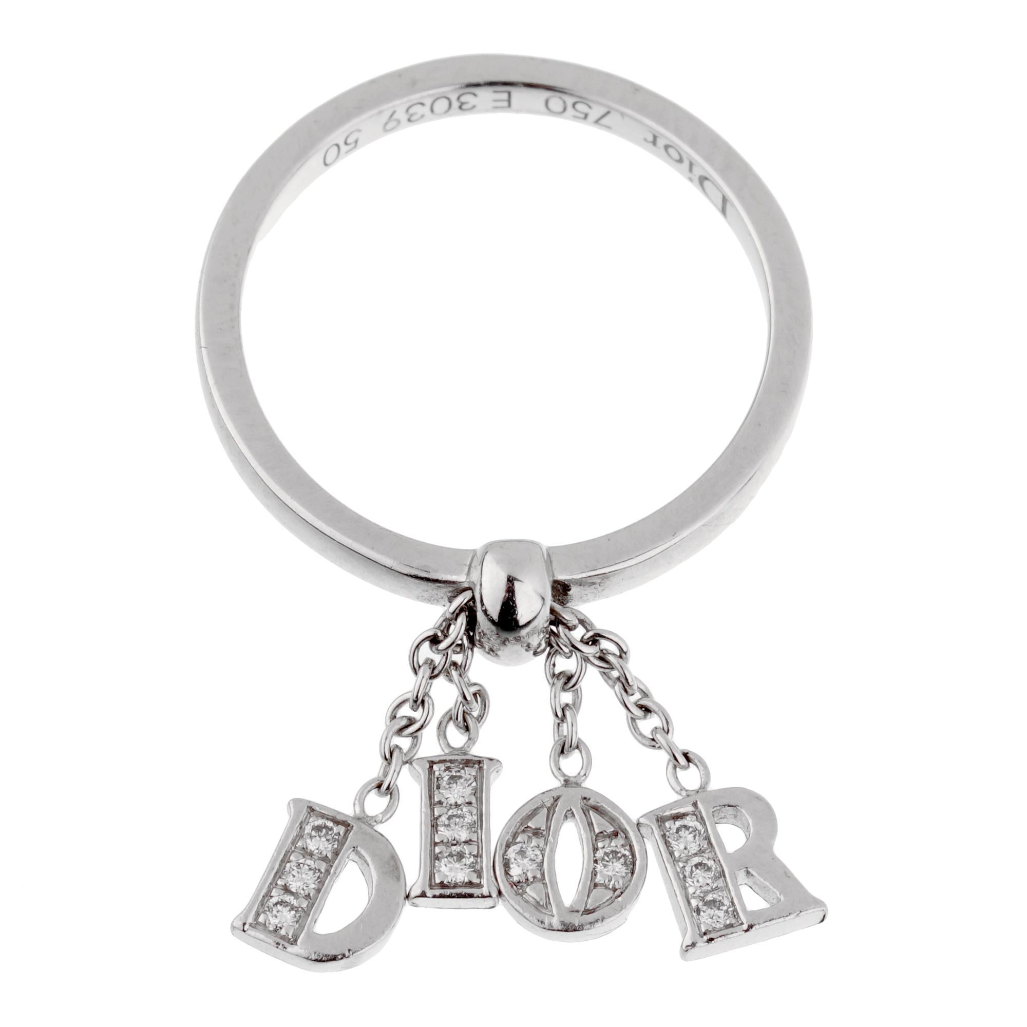 dior dangle ring