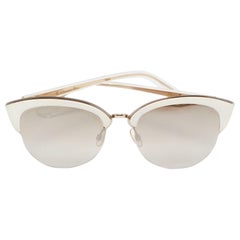 Dior White/Green Gradient Dior Run Aviator Sunglasses