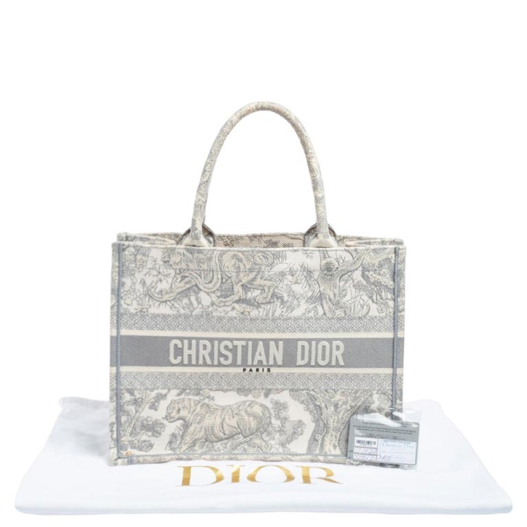 Christian Dior V&A Limited Edition White Ivory Canvas Tote Bag