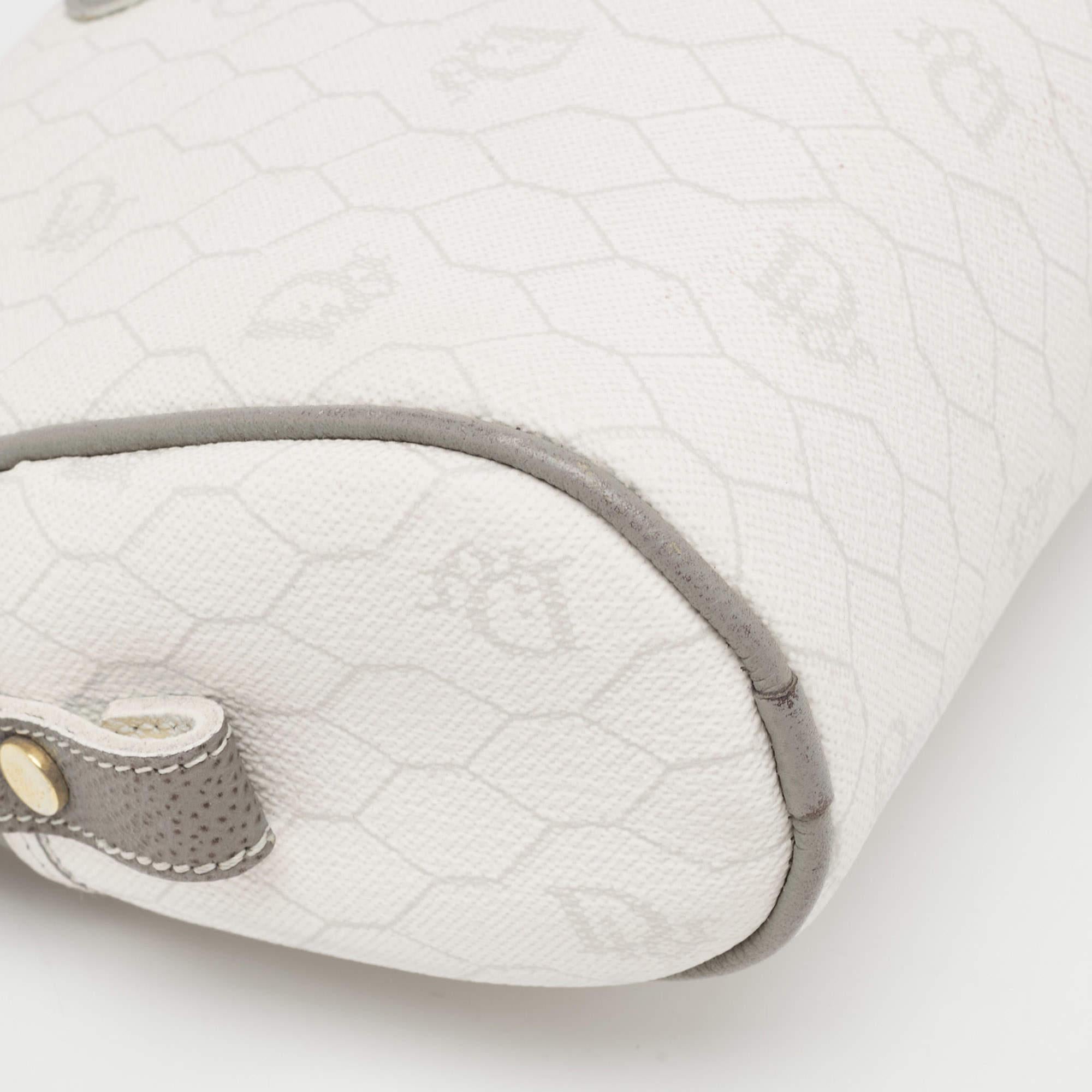 Dior White/Grey Honeycomb Coated Canvas Shoulder Bag 7