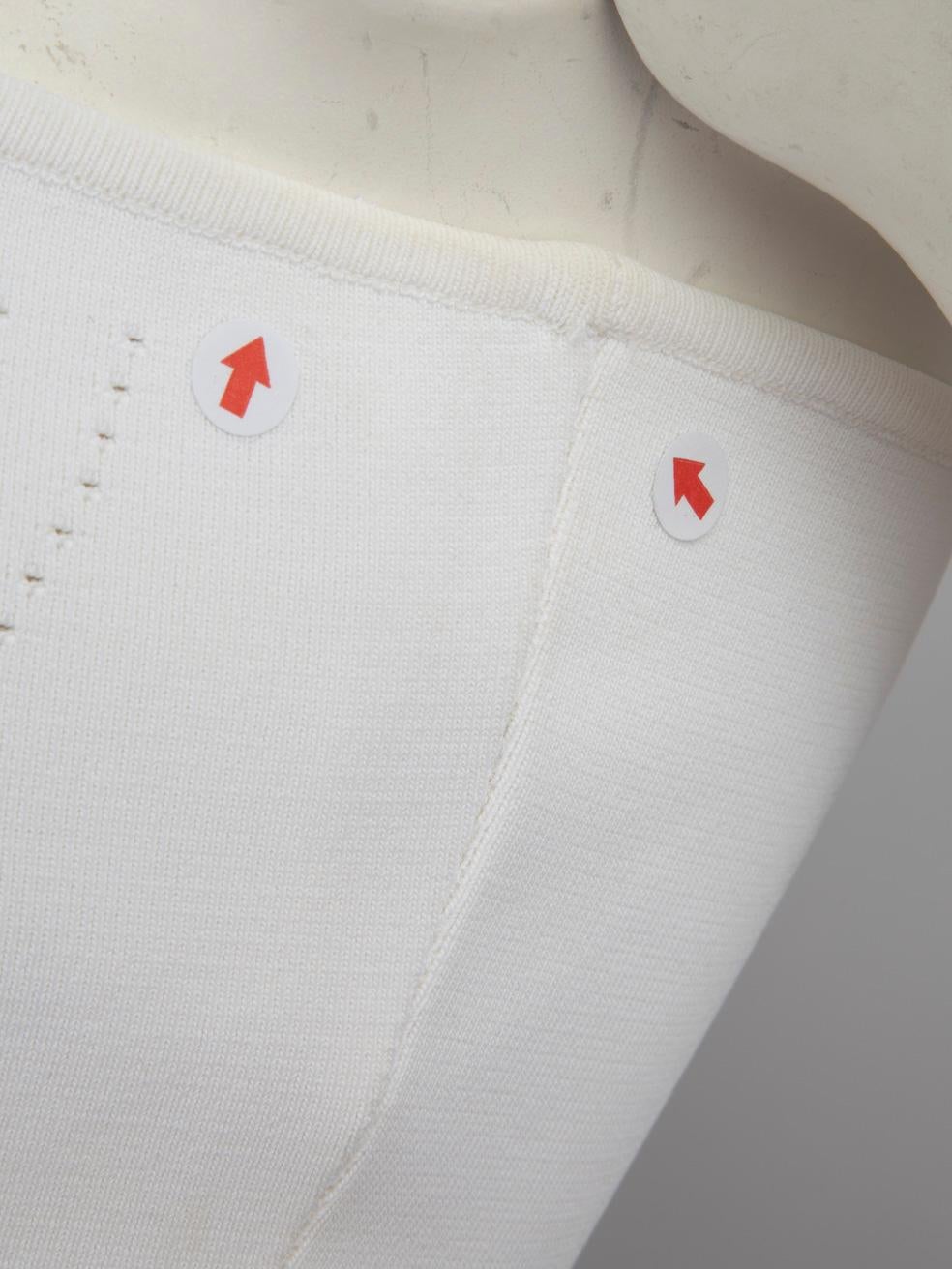 Dior White J'adior Embroidered Logo Bralette Top Size S 1
