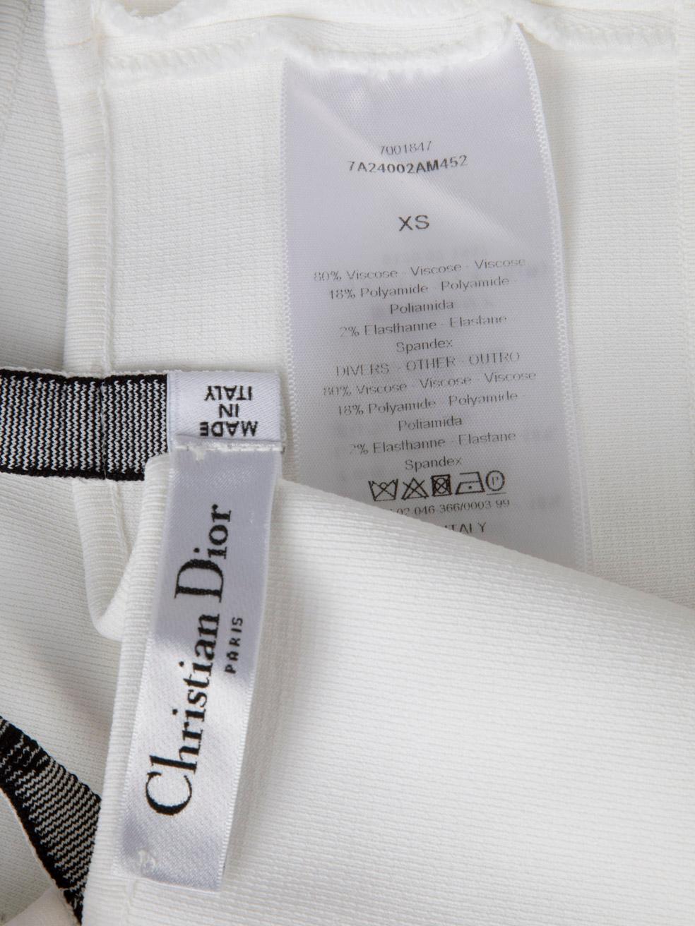 Dior White J'adior Logo Embroidered Bralette Top Size XS 1