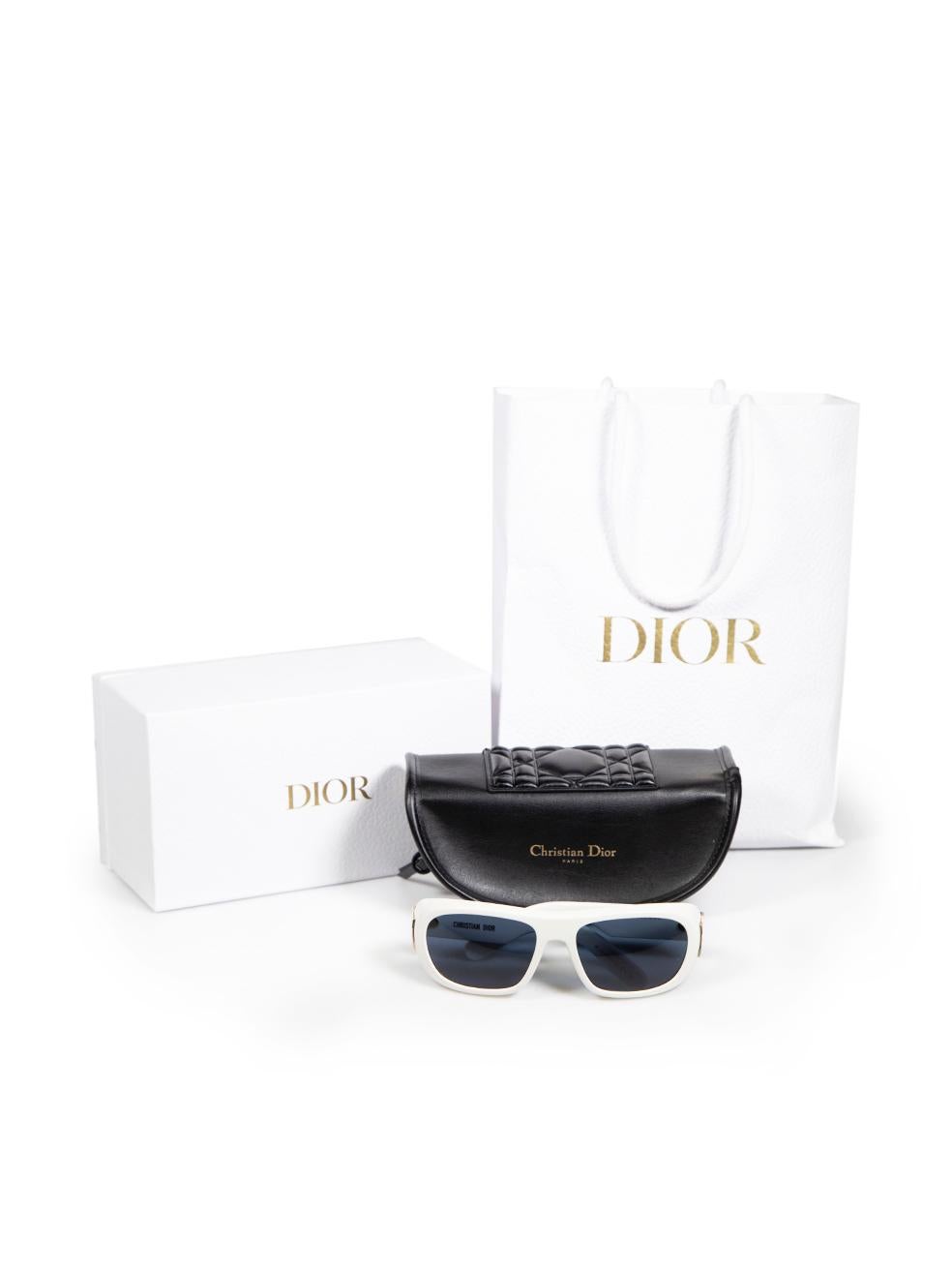 Dior Weiße Lady 9522 S1I Quadratische Sonnenbrille im Angebot 1