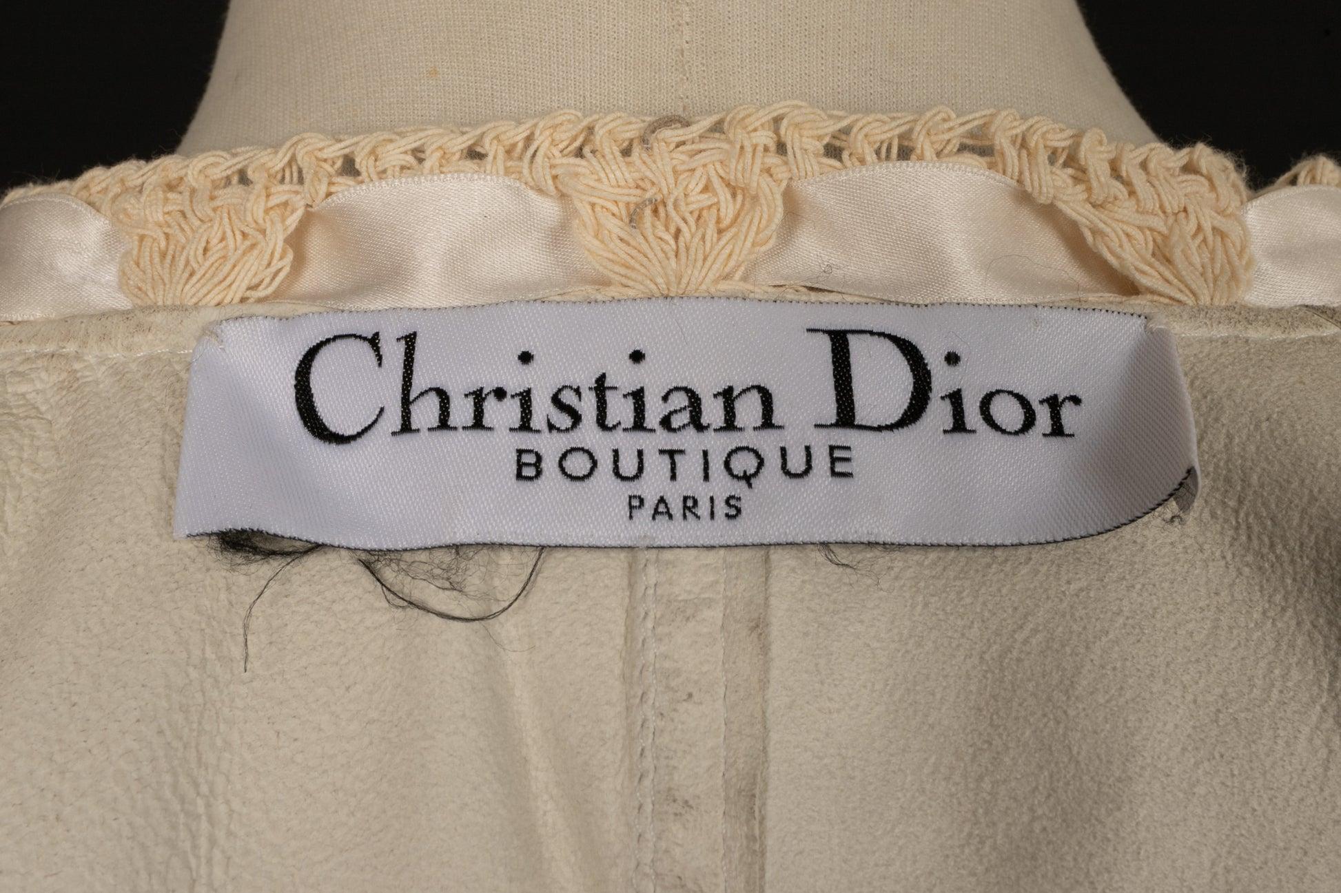 Dior White Lambskin Leather Jacket Spring, 2005 3