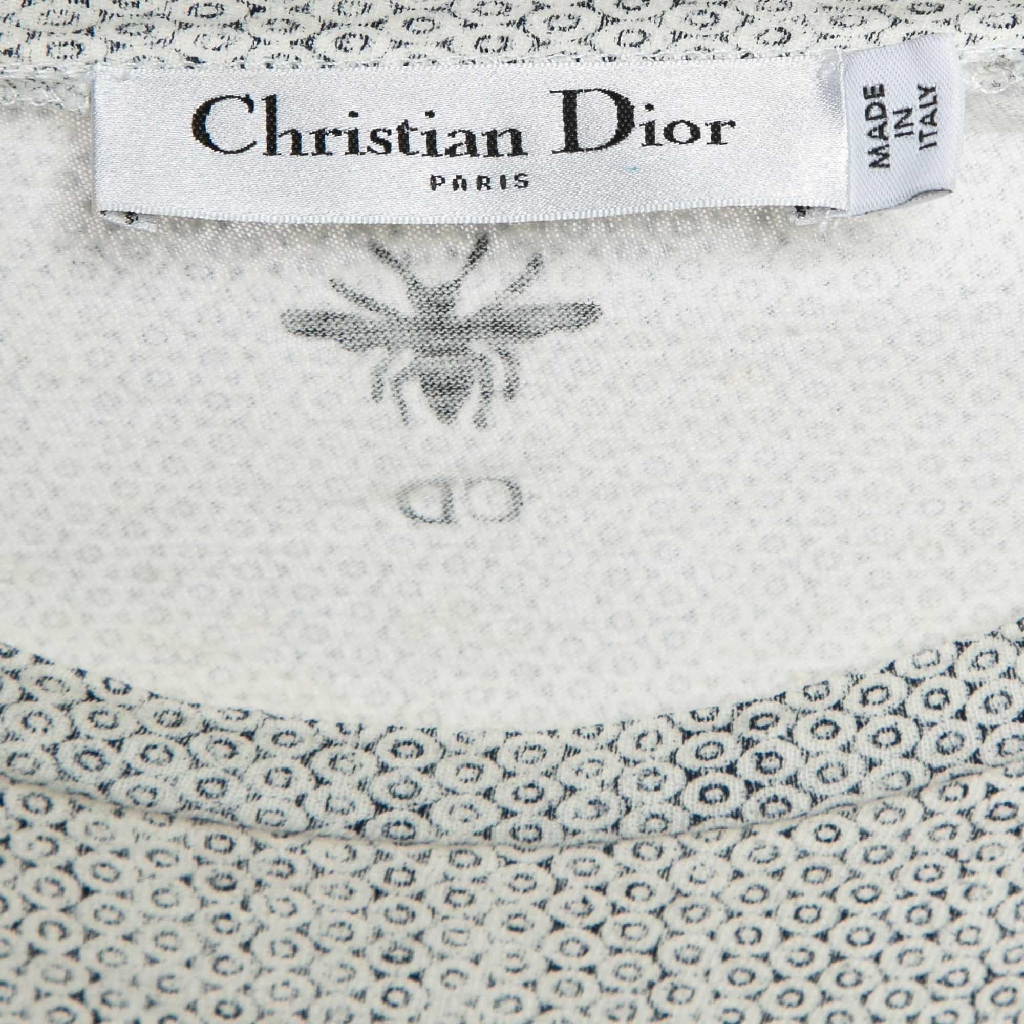 Maglietta Dior bianca con stampa L'Amoureux in cotone XS In condizioni buone a Dubai, Al Qouz 2