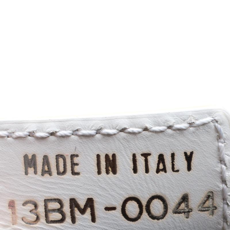 Dior White Leather and Fabric Corset Ballet Shoulder Bag In Good Condition In Dubai, Al Qouz 2