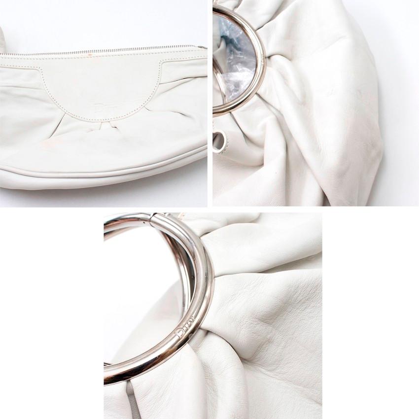 Dior White Leather Bracelet Bag 4