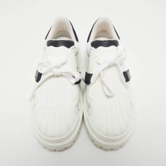 Dior White Leather Dior ID Lace Up Sneakers Size 38.5