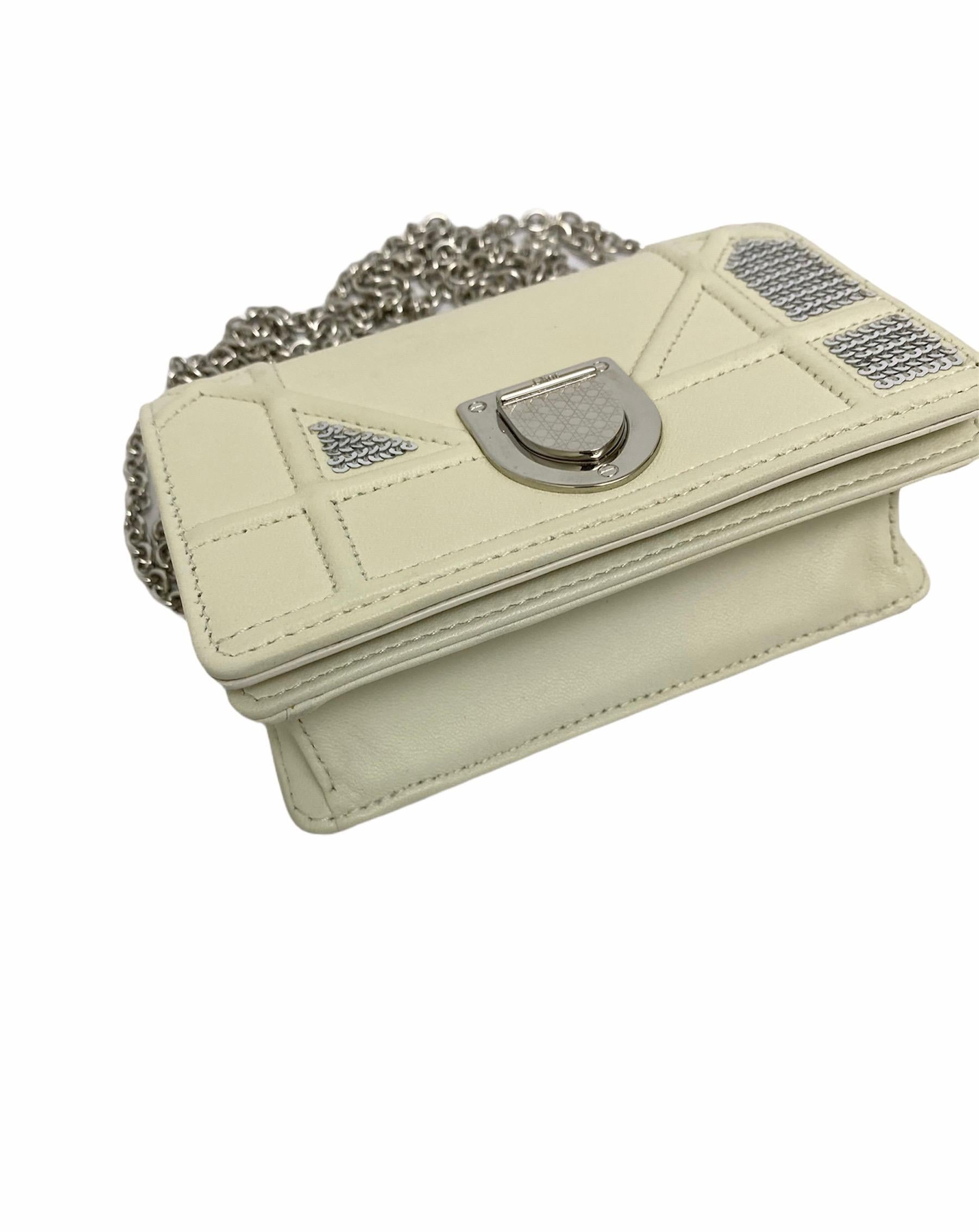Bolso Dior Diorama MIni Piel Blanco en venta 3