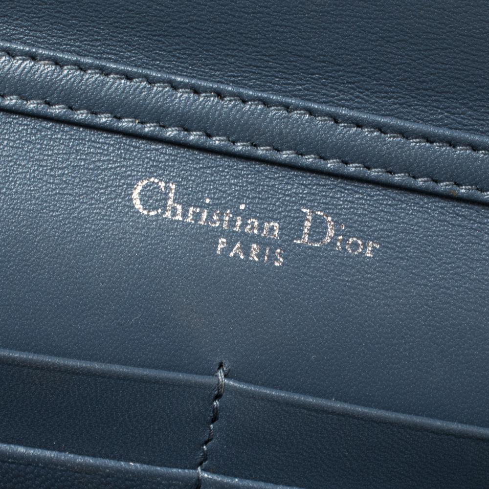 Dior White Leather Diorama Wallet on Chain 2